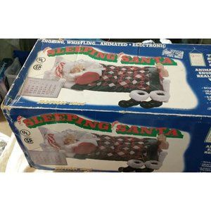 Telco Sleeping Santa in box TESTED WORKS GREAT No Boots